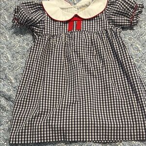 The Beaufort Bonnet Company Navy and White Checkered Dress